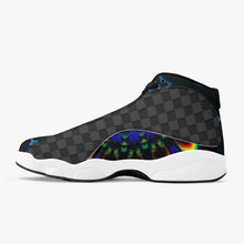 244. High-Top Leather Basketball Sneakers - Black
