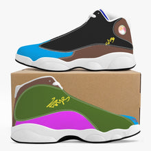 243. High-Top Leather Basketball Sneakers - White