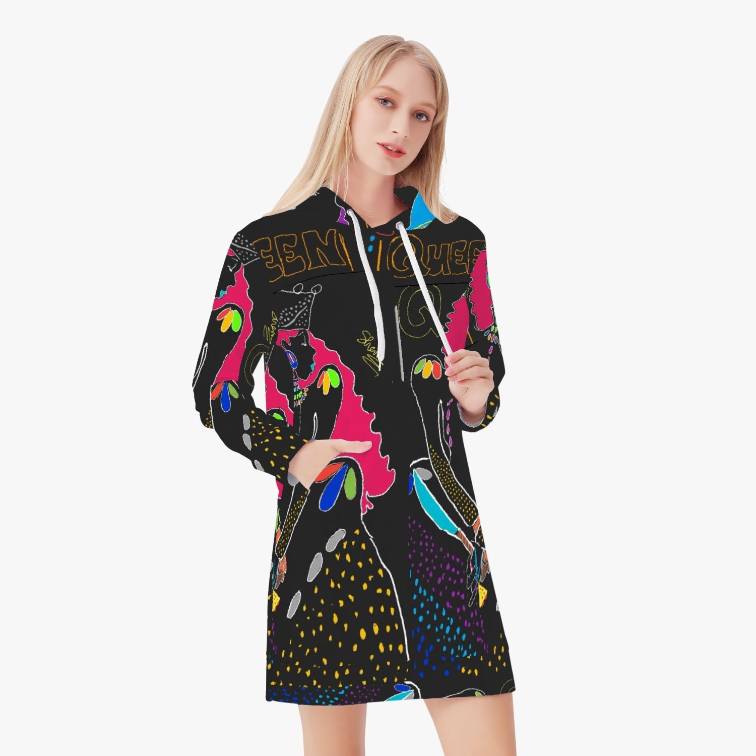 226. Women's AOP Hoodie Dress