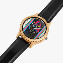 205. Italian Olive Lumber Wooden Watch - Leather Strap