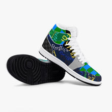 352. New Black High-Top Leather Sneakers