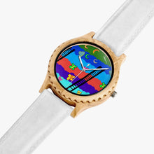 205. Italian Olive Lumber Wooden Watch - Leather Strap