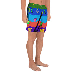 All-Over Print Men's Athletic Long Shorts